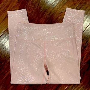 Zyia Active Pink Leopard Unicorn Light n Tight leggings 7/8 length - size 6-8